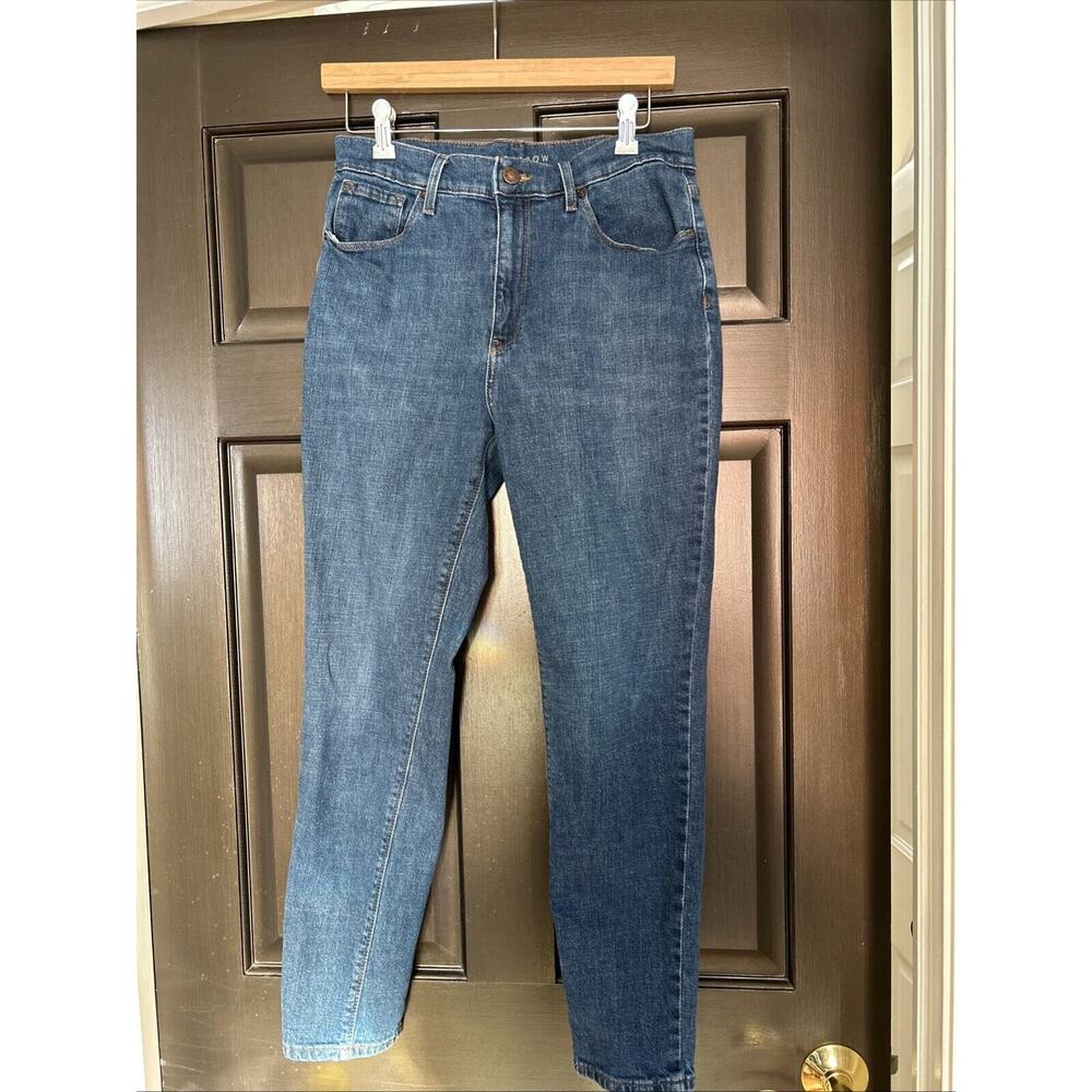 Mott And Bow Mom Jeans Women’s Sz 30X28 Dark Blue Denim Tapered Preppy Cotton